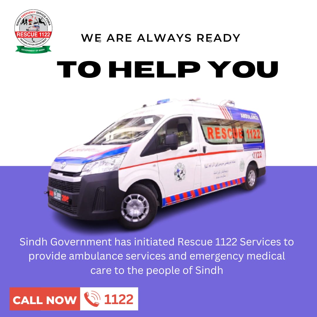 #RESCUE1122 by Sindh Government of #PPP providing ambulance 🚑 services to the people across all of Sindh. An exemplary initiative to serve & help the people.