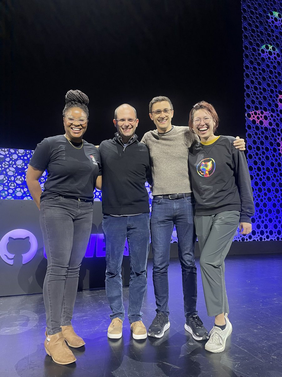 This crew is about to re-invent a whole new way of doing it all, live on stage.  #githubuniverse