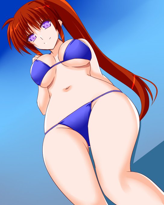 なのはさんビキニ。
下から見上げる～～～‾▽‾ 