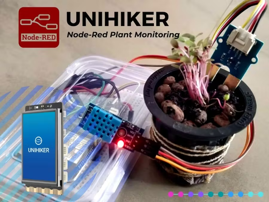 UNIHIKER's tweet image. Excited to share @pradeeplogu0&apos;s innovative UNIHIKER Plant Monitoring System with Node-Red!
Tailor-made for beginners to monitor plant health seamlessly. Dive in! 🌿💧 ➡️ gao.ee/5jr7p #PlantTech #NodeRed #UNIHIKER