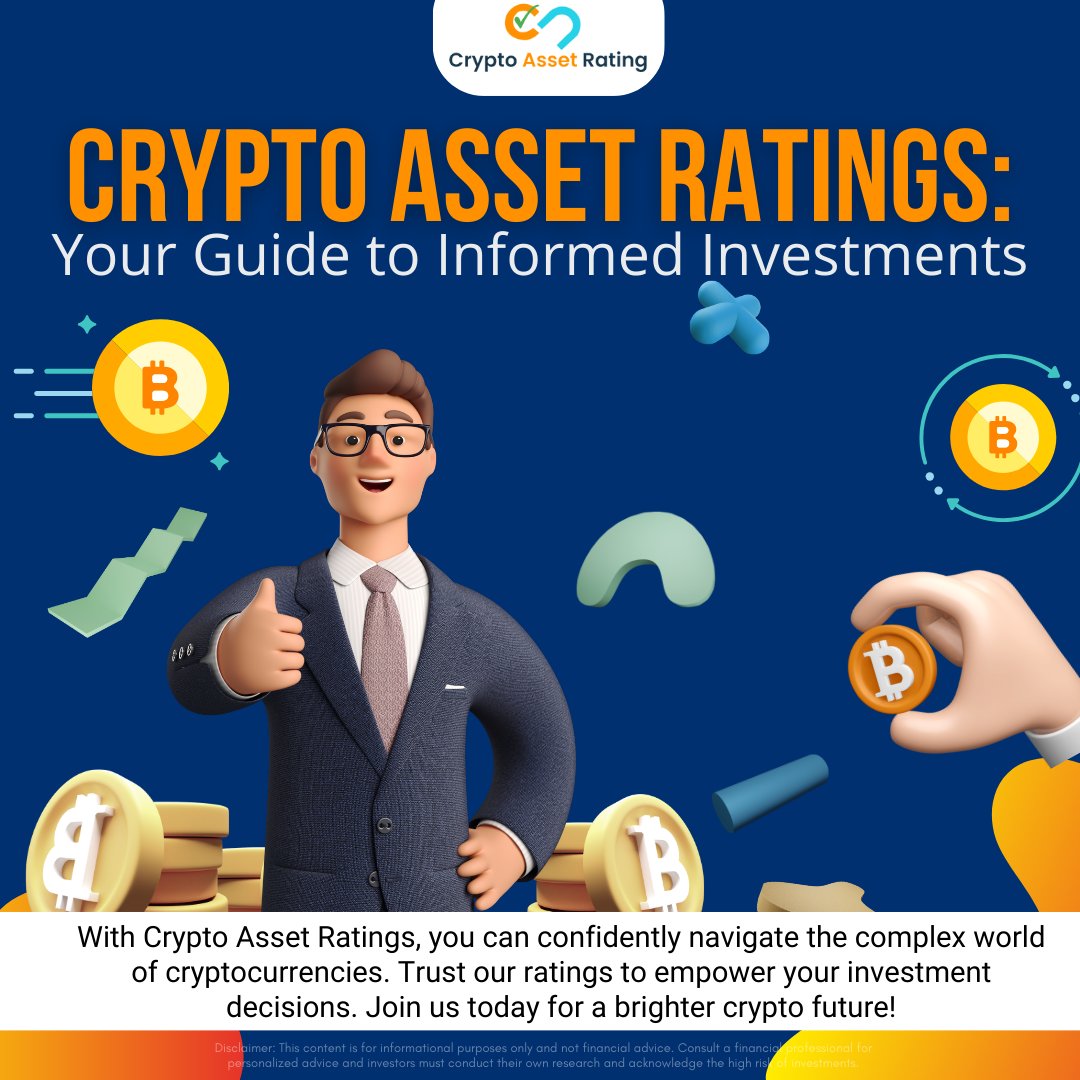 RatingCrypto's tweet image. Unlock the Power of Informed Investments with Crypto Asset Ratings. 🚀 Discover clarity and confidence in the crypto world. Join us for a brighter financial future! 💰🌐

Learn more: bit.ly/3QxFach  

#CryptoInvesting #FinancialFreedom #CryptoRatings #crypto