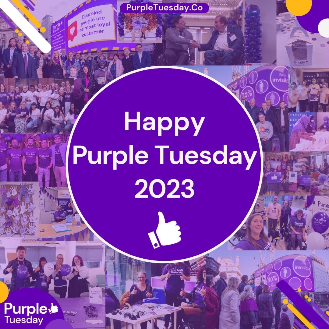 Today it is the #PurpleTuesday Celebration day!💜 Keep a look-out throughout the day as we will be sharing some great snapshots from all of our celebration day events happening across the globe! Want to get involved? Visit: PurpleTuesday.Co #Accessibility #Inclusion