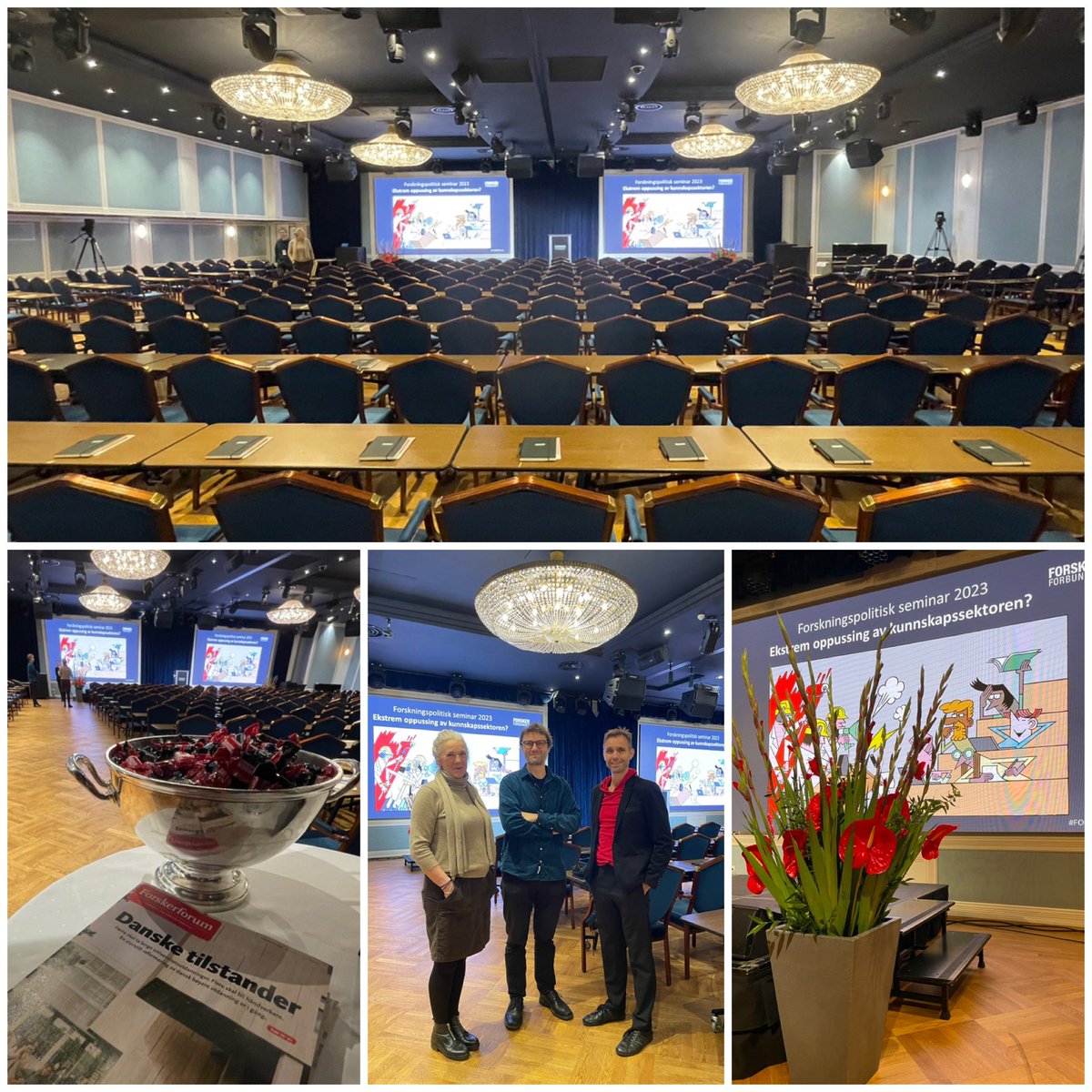 NorgardDahl's tweet photo. Vi er klare for årets happening! Gleder oss til smekkfull sal og viktige debatter. Forskningspolitisk seminar 2023: Ekstrem oppussing av kunnskapssektoren? Følg oss gjerne. Seminaret strømmes fra kl 10.00. Lenke på våre hjemmesider: https://t.co/Af0SiOZarG https://t.co/PSyFl6KiSC
