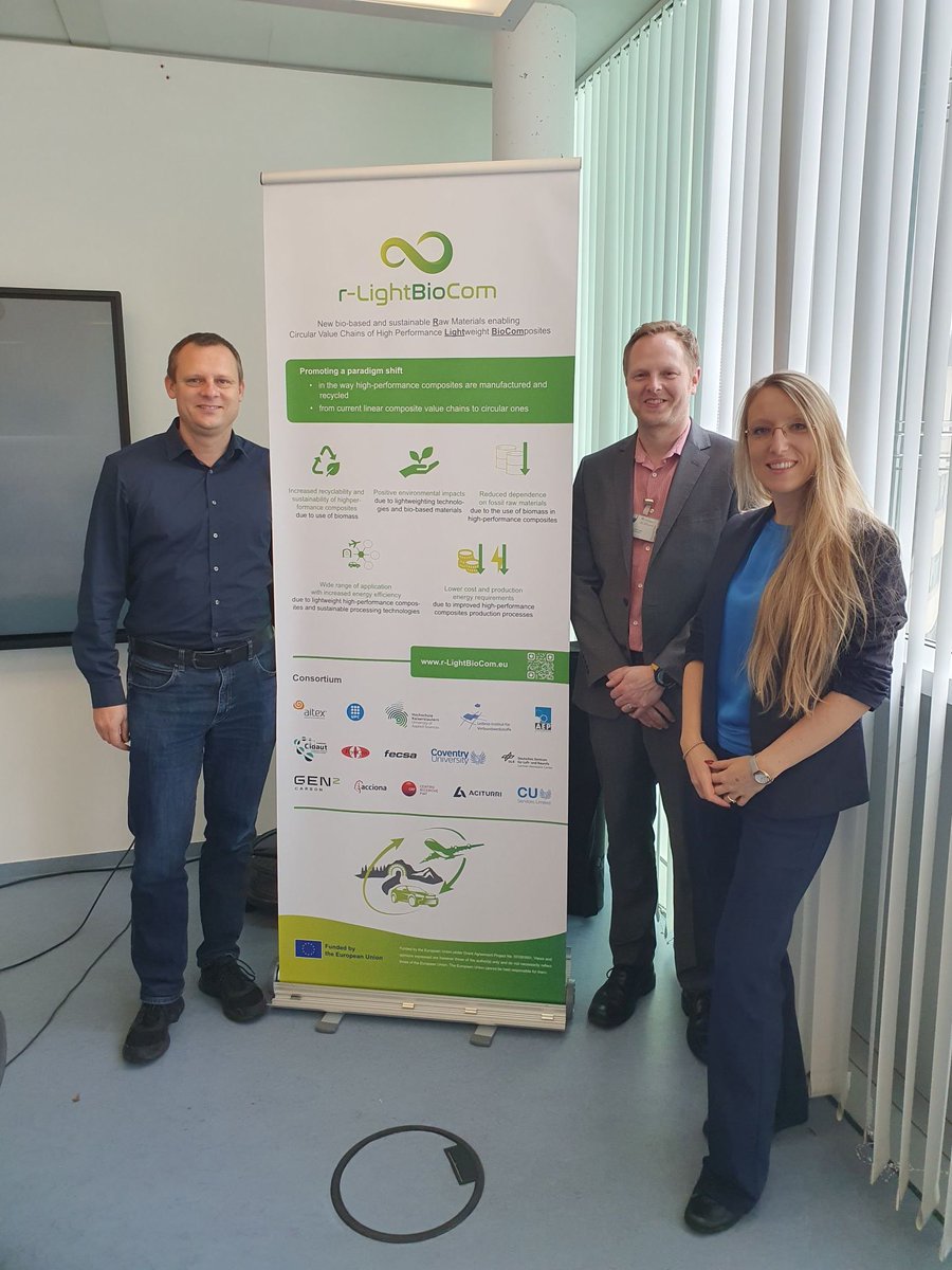 rLightBioCom's tweet image. Yesterday, @rLightBioCom partners @covcampus and @DLR_Stuttgart were meeting to share and discuss, among others, progress and next steps of the holistic optimisation framework for a sustainable design of #CompositeStructures to be developed in the #rLightBioCom project.