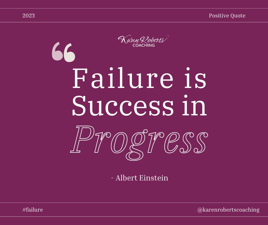 krobertsfitness's tweet image. Failure is Success in Progress! Agree?

#SuccessInProgress
#LearnFromFailure
#EmbraceMistakes
#GrowthMindset
#karenrobertscoaching