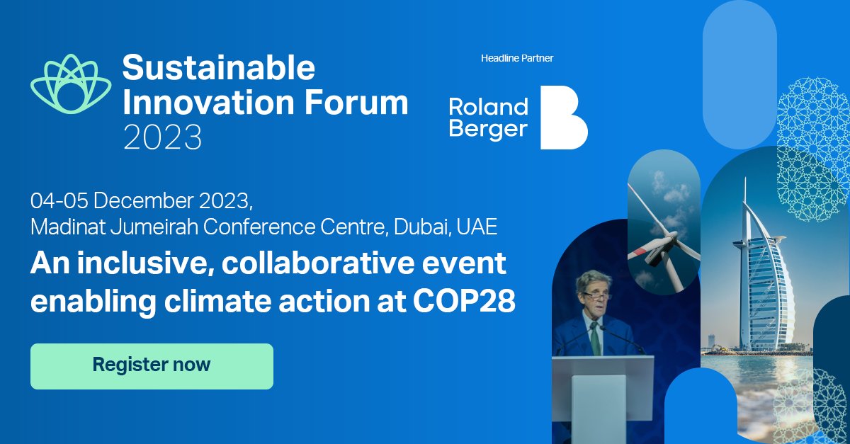 bankimoon_org's tweet photo. We are pleased to partner with @Climate_Action_  once more for the Sustainable Innovation Forum 2023 & the Agri-Food Systems Summit for @COP28_UAE 🍀    

Our Co-chair Ban Ki-moon will be delivering video messages, our CEO @MoFroehler will be a panelist at the #AFSS to discuss "farm-to-fork" & our COO @KatrinHarvey will be a panelist at the #SIF23 to highlight the role of #greenjobs for a better future.

The #SIF23 taking place in Dubai on the 4 – 5 December, will bring together 1,000 global sustainability leaders across all sectors including business, government, cities, finance, and civil society, the Forum will promote transformative innovation and tangible climate action to help us go further, faster together.

Register 🔜 https://t.co/nxmpoKw0tZ

The #AFSS which takes place on the 8 December in technical collaboration with @fao will convene 400 global stakeholders from across the value chain to identify key pathways and innovations transforming our #agrifoodsystems.

Register 🔜 https://t.co/L9lOwW8UCi