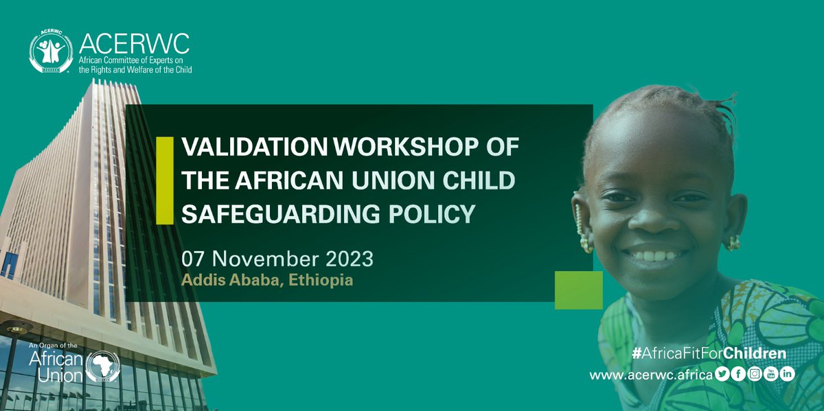 acerwc's tweet photo. ACERWC is developing an AU Child Safeguarding Policy (CSP) that will define preventative and responsive measures to keep children (both beneficiaries and non-beneficiaries of AU programs) in all their diversities safe and protected. 

Read more on:🔗https://t.co/jBmiGMyUET https://t.co/g2SUzhlcTP