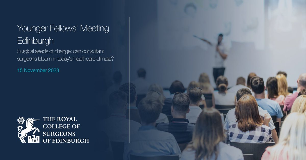 There's not long to go until our Edinburgh Younger Fellows' Meeting!

The evening is designed for you to socialise, network and discuss issues relevant to you as a Younger Fellow.

Book your spot today: rb.gy/j9w0l