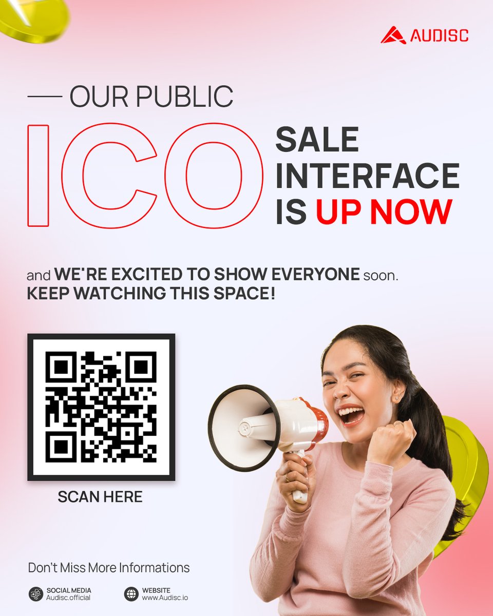 audiscofficial's tweet photo. "🚀 Hey Audisc Enthusiasts! The wait is over, but the innovation never stops! 🌟

🛒 Our auction process has been upgraded for an ultra-smooth experience. Explore the all-new Audisc auction interface!

🔗 To all blockchain buffs and savvy investors, we're charging full-speed ahead to prepare for our project's token launch.

💰 The public ICO sale interface is now live, and we're thrilled to unveil it soon. Keep your eyes on this space!

Join the conversation on Discord: in bio.
Let's revolutionize together! 🚀🌐 #Audisc #BlockchainRevolution #TokenLaunch"