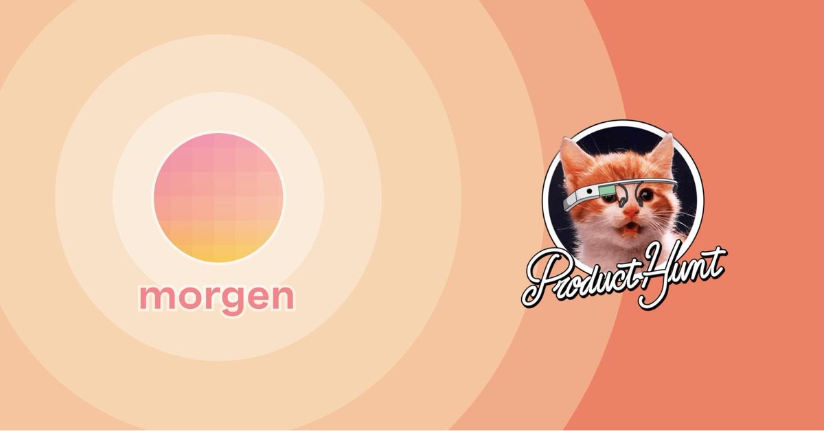 Morgen (@morgencalendar) on Twitter photo Morgen Assist is officially live on <a href="/ProductHunt/">Product Hunt 😸</a> today.
☺️ Excited to hear your feedback over on our page! producthunt.com/posts/morgen-a…
#producthunt #launch Morgen Assist is officially live on <a href="/ProductHunt/">Product Hunt 😸</a> today.
☺️ Excited to hear your feedback over on our page! producthunt.com/posts/morgen-a…
#producthunt #launch