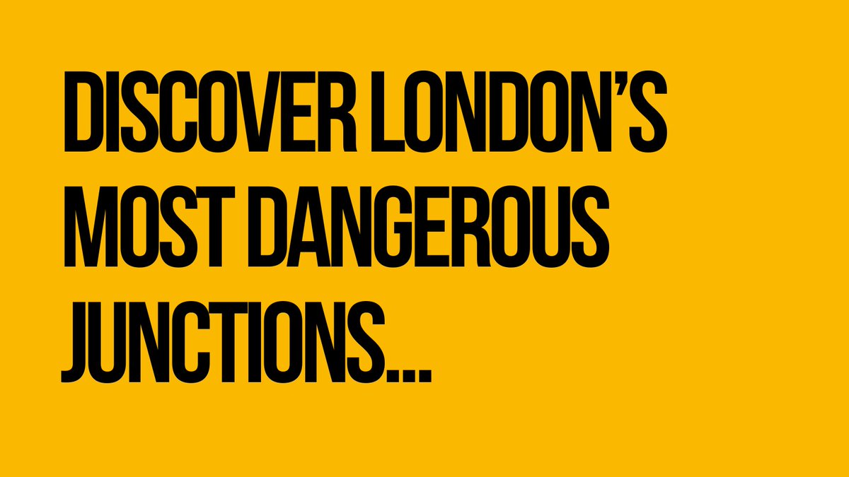 ⚠️[NEW] INTERACTIVE MAP: London's most #DangerousJunctions for cycling + walking revealed in first-of-kind interactive map

Explore by borough + danger level: lcc.org.uk/news/londons-d…
