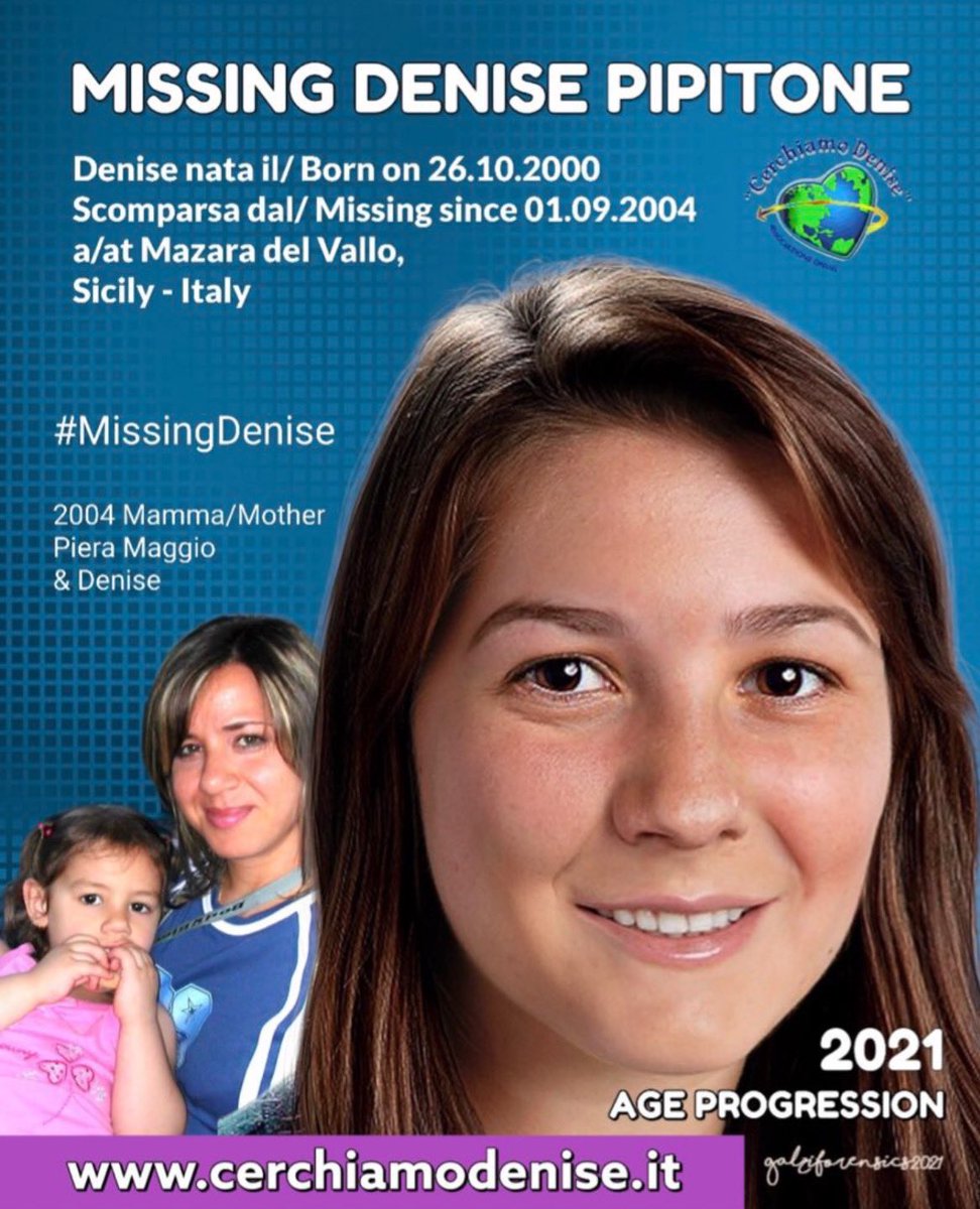 Cerchiamo Denise 💙
@MissingDeniseMp 

#MissingDenise #Europe #World #MissingPerson #Italy