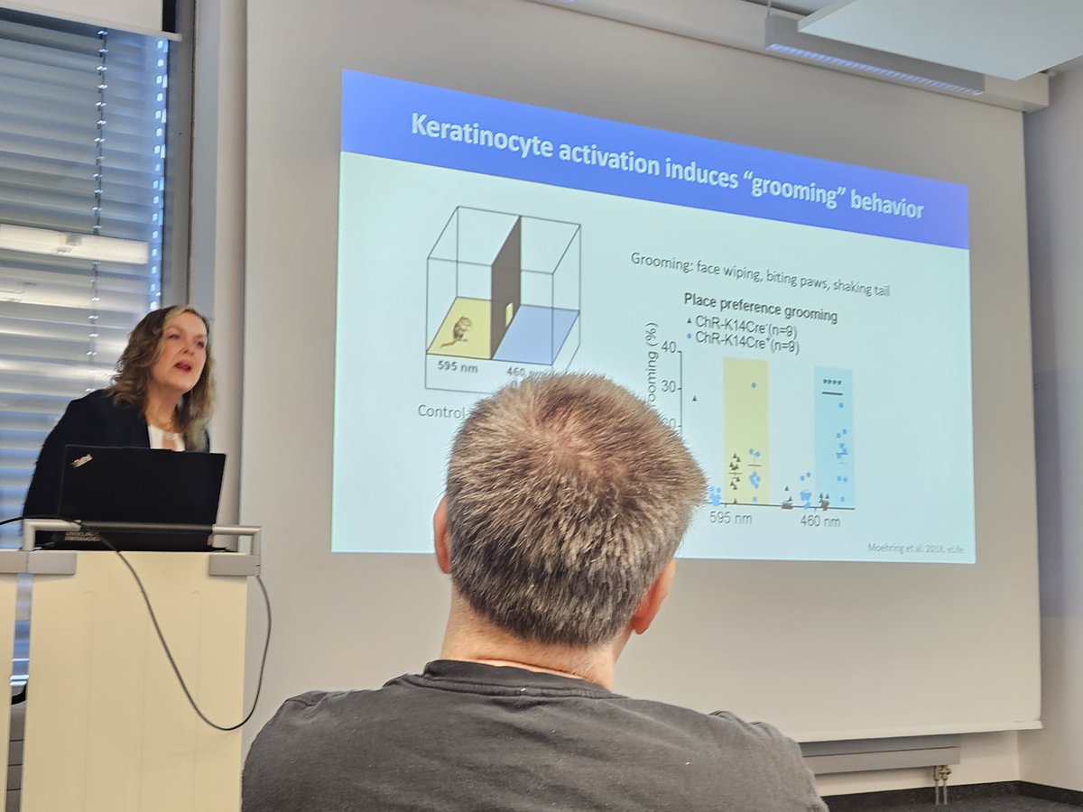 Enjoying an inspiring talk by <a href="/Dr_CherylStucky/">Cheryl Stucky</a> <a href="/ME3T_GradSchool/">ME3T</a>   @MultiSenses-MultiScales. Thank you for visiting us in Aachen!