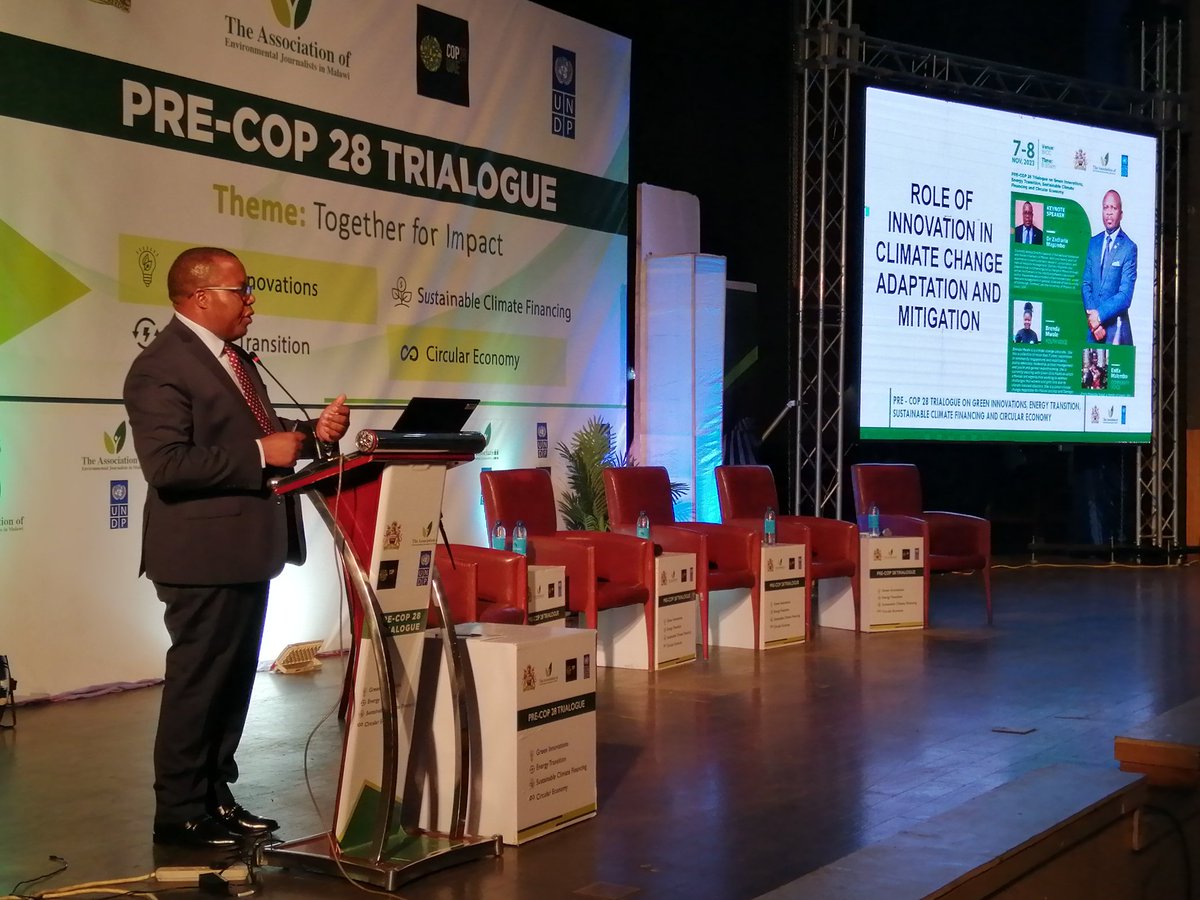 Charles Mkoka (@chamkoka) on Twitter photo #Malawi kicks off a #PRE-COP28 Trialogue in Lilongwe themed Together for Impact with #energy #CircularEconomy #sustainableclimatefinancing #greeninnovation Dr. Zachariah Magombo makes key note speech
<a href="/NEPAD_Agency/">AUDA-NEPAD</a> <a href="/aej_malawi/">AEJ Malawi</a> <a href="/AfDB_Group/">African Development Bank Group</a> <a href="/AU_DARBE/">AU Agriculture, RuralDev't BlueEconomy Environment</a> #Malawi kicks off a #PRE-COP28 Trialogue in Lilongwe themed Together for Impact with #energy #CircularEconomy #sustainableclimatefinancing #greeninnovation Dr. Zachariah Magombo makes key note speech
<a href="/NEPAD_Agency/">AUDA-NEPAD</a> <a href="/aej_malawi/">AEJ Malawi</a> <a href="/AfDB_Group/">African Development Bank Group</a> <a href="/AU_DARBE/">AU Agriculture, RuralDev't BlueEconomy Environment</a>