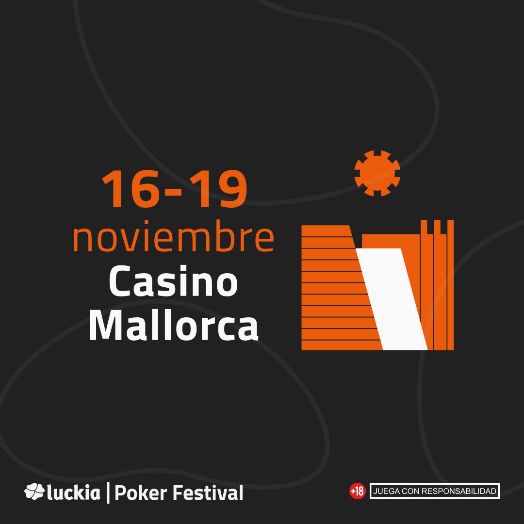 LuckiaPokerFest's tweet photo. ¡Seguimos con la hoja de ruta del LPF! Próxima parada, Casino Mallorca ⭐️🏖️
Consulta toda la información y apúntate a un evento único a través de https://t.co/iARUoPPj1R #LPF23 #LuckiaPokerFestival https://t.co/SiiQ0awyIb
