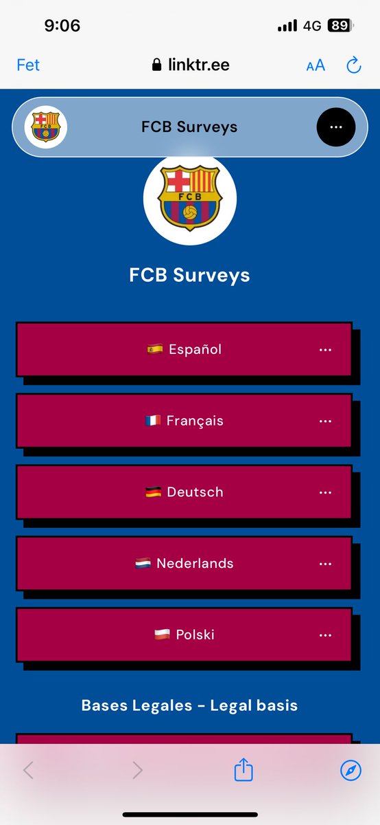 Volia participar en el sorteig <a href="/FCBarcelona_cat/">FC Barcelona</a>  però no m'ha sigut possible fer-ho <a href="/JoanLaportaFCB/">Joan Laporta Estruch</a> al no trobar-ho en l'idioma oficial del Club