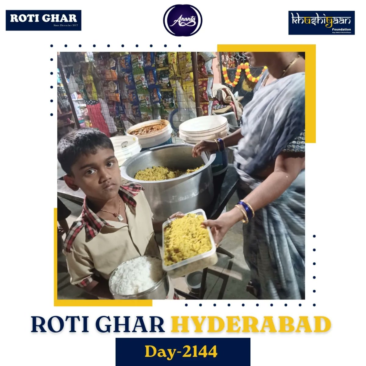 Date : 28-10-2023 Location : Delhi Valsad Hyderabad Odisha Roti Ghar : Day 2144 'The highest of distinctions is service to others' Be kind to everyone and spread happiness across! . #upliftingsociety #helpingothers #feedingkids #hungerfree #Hungerfreeindia #Kidsofrotighar