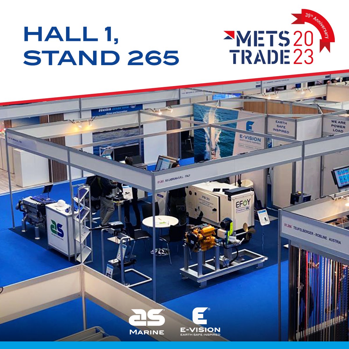 AS_Labruna's tweet image. Dal 15 al 17 novembre siamo ad Amsterdam al @metstrade per presentare le nostre ultime innovazioni nel settore nautico. Vieni a trovarci nella Hall 1, stand 265!
#ASLabruna #Metstrade