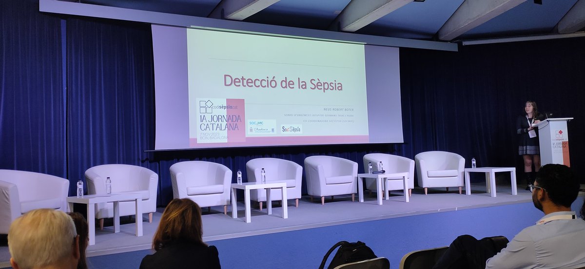1a Jornada Catalana de Codi Sèpsia. La Dra Neus Robert Coordinadora de Grup de Treball SoCSèpsia, presenta la "Detecció de la Sèpsia"