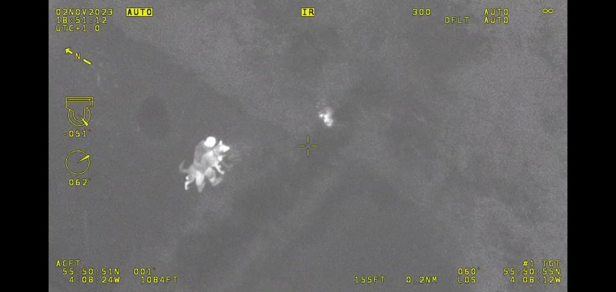 PSOSDogs's tweet image. #PDJaeger &amp;amp; his lead-holder were on top form last week @PSOSGreaterGlas, as shown in this @PSOSAir photo....he tracked the suspect to his &apos;hiding&apos; place in woodland, fleeing a stolen vehicle after a @PSOSRoads pursuit 🚔.  Great work by all!
#RunButCantHide
#WhatWeTrainFor