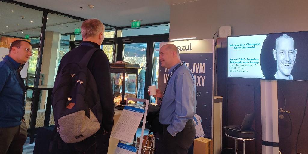 AzulSystems's tweet image. Join Azul today at #WJAX in #Munich! Talk to one of our experts to learn about the Azul platform & our #StateOfJava survey. #BeAJavaSuperhero #java #Munich #JVM #OpenJDK #Developers #developercommunity #openjdkmigrationfordummies
Michael Roeschter
Ralph Volter
Gerrit Grunwald
