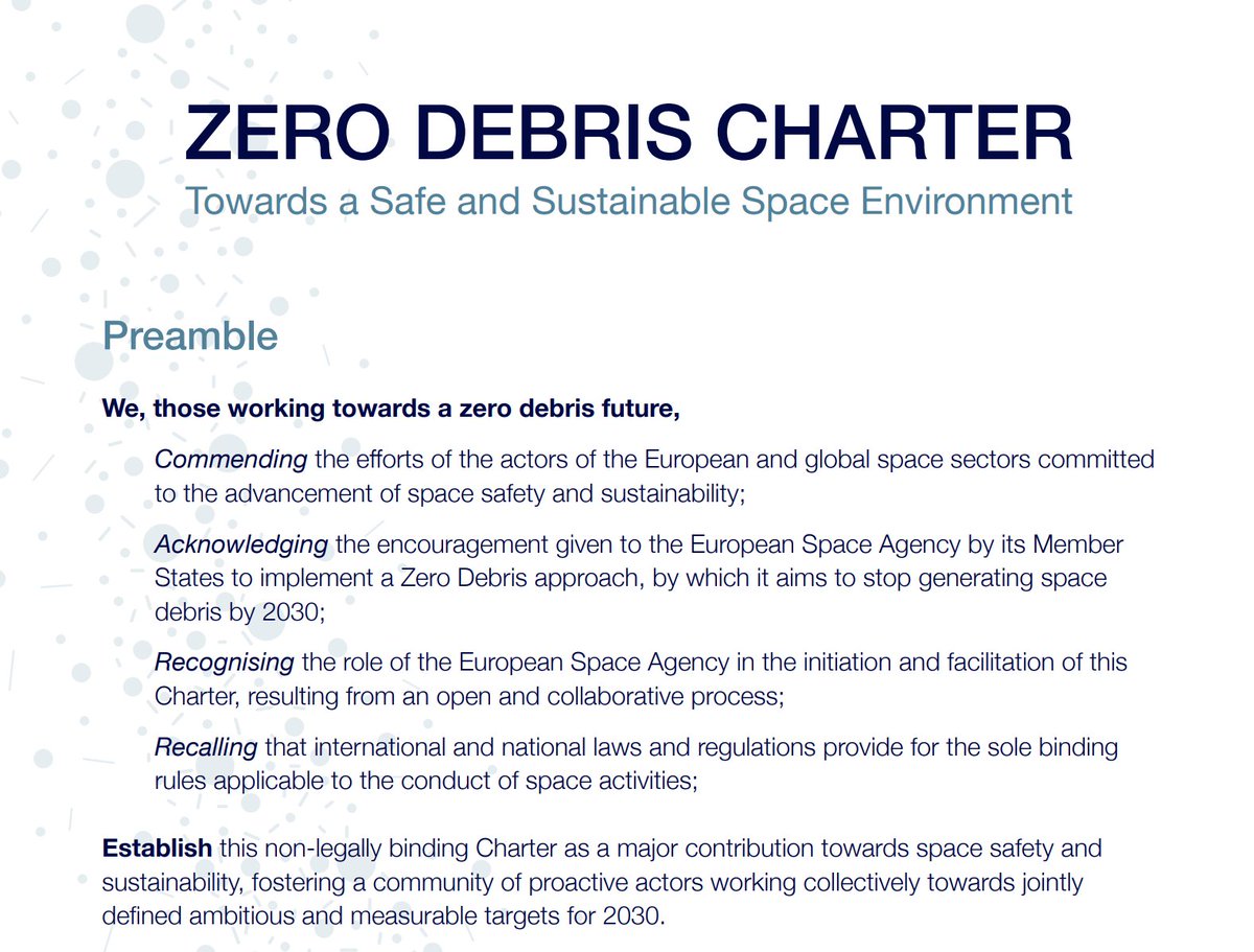 🛰️ Space Update 🛰️
ESA´s “Zero Debris Charter” finalized – HPS among the first to sign
HPS is one of the #first companies to sign the document. Though legally non-binding, the “Zero Debris Charter” aims putting an end to the inconsiderate &amp; irresponsible pollution of space.
<a href="/esa/">European Space Agency</a>