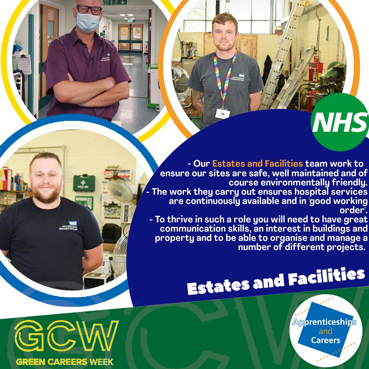 #GCW2023 This #GreenCareersWeek we would like to acknowledge a number of different #careers in which #sustainability plays a key role. Here's @GMS_facilities Estates and Facilities! @Green__Careers @GreenerNHS @GMS_facilities #CareersDay #CareersFamily #StepintotheNHS