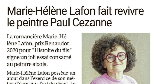 « Marie-Hélène Lafon fait revivre le peintre […à travers] des mots qui mesurent la valeur de l’héritage que le peintre a transmis. » @LaProvence nous parle de l’ouvrage « Cézanne » de Marie-Hélène Lafon #rentreelitteraire2023 En librairie ➡ bit.ly/45mgxU6