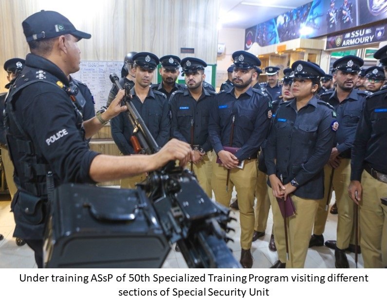 ssusindhpolice's tweet photo. Under training ASsP of 50th Specialized Training Program and 26th Initial Command Course visited SSU Headquarters and appreciated professional standard maintained in management, administration and counter terrorism operations.

#SSU #ASP #PSP #DIGPSESD #SindhPolice #CSSOfficers https://t.co/ht9EkTHHB0