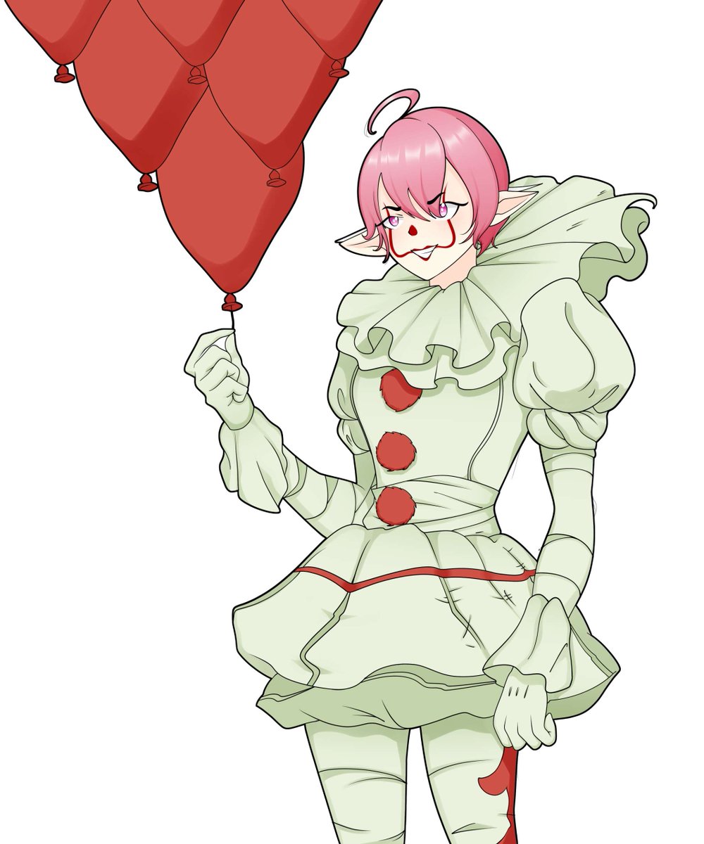 Shine40stories's tweet image. Shout-out to @LexsiDraws2 for creating these cute (and scary) commissions of my OCs cosplaying! There's Amy cosplaying as a mischievous doll-turned-human, and Shauna cosplaying (or even absorbing) the likes of Pennywise!