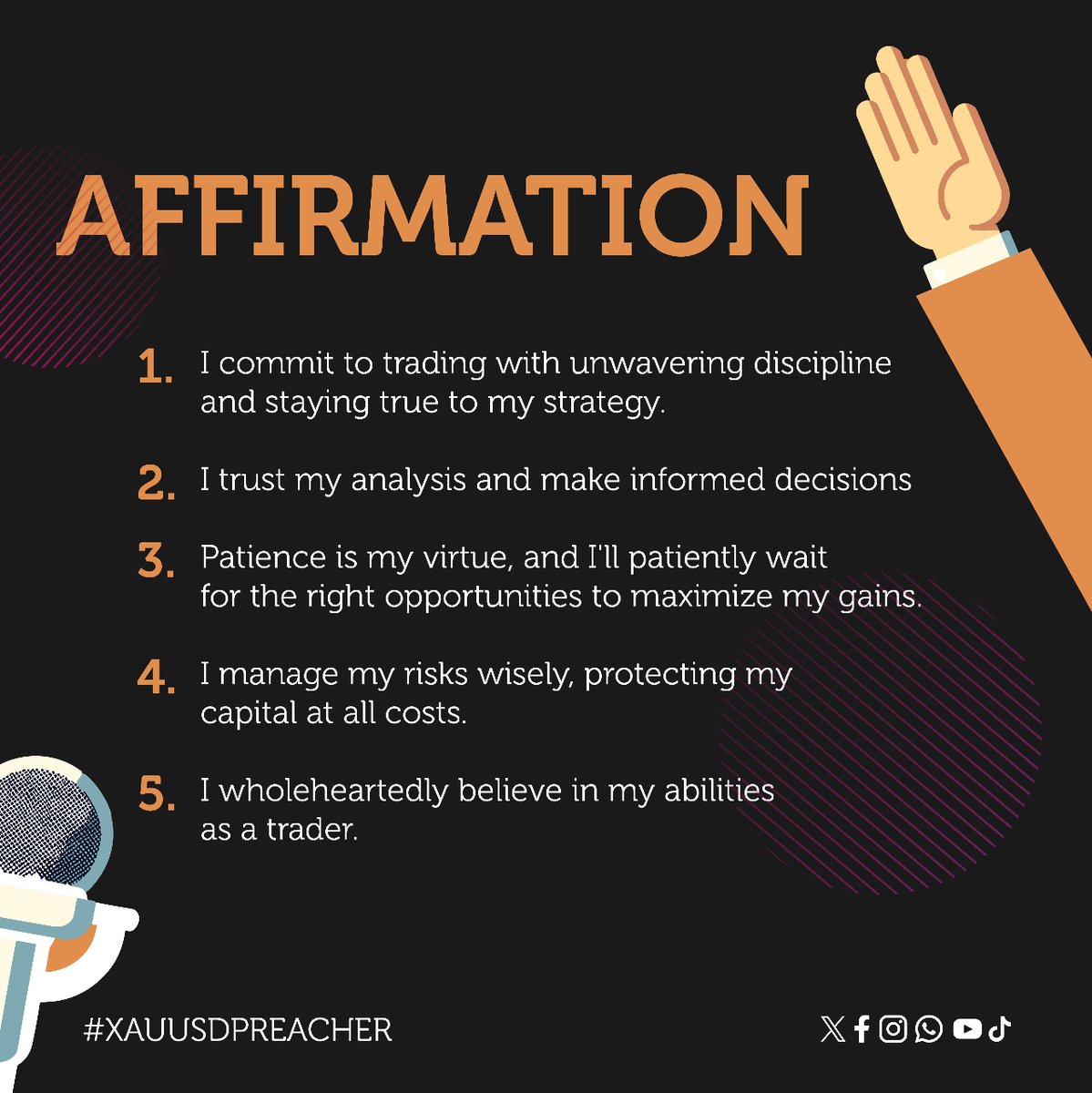 📈 I commit to trading with unwavering discipline and staying true to my strategy. 

📊 I trust my analysis and make informed decisions

⏳ Patience is my virtue, and I'll patiently wait for the right opportunities to maximize my gains. 
#BelieveInSuccess