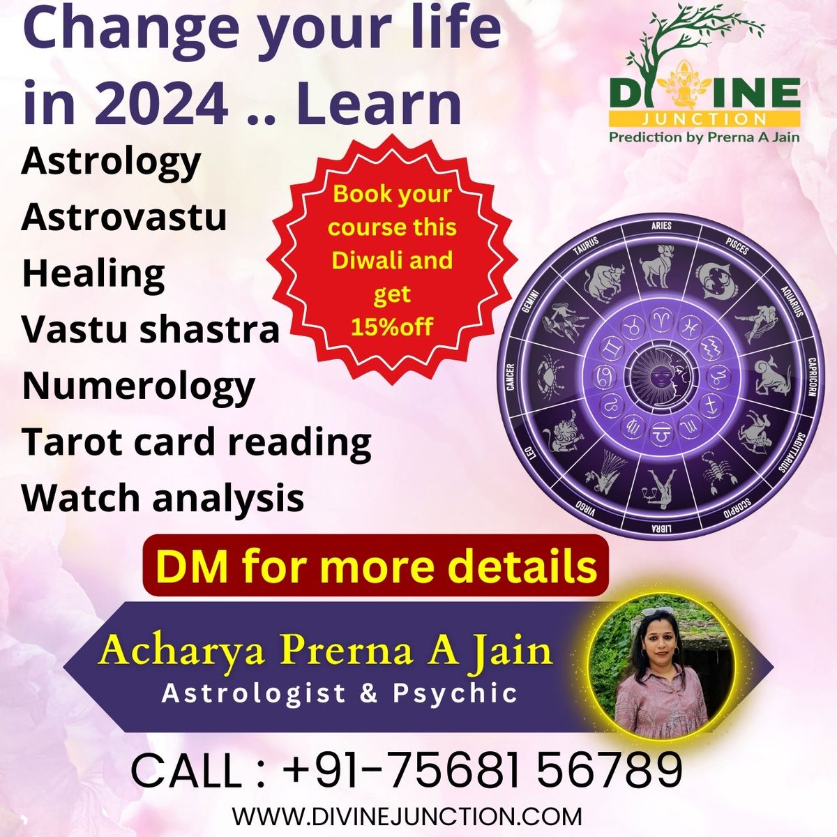 DivineJunction's tweet image. Change your Life in 2024
Learn
Astrology
Astrovastu
Healing
Vastu Shastra 
Numerology
Tarot Card Reading
Watch Analysis
Acharya Prerna A Jain
Call : +91 7568156789
web : divinejunction.com
#divinejunction #tarotreading #moneyproblem #healthproblem #illness #physicalillness