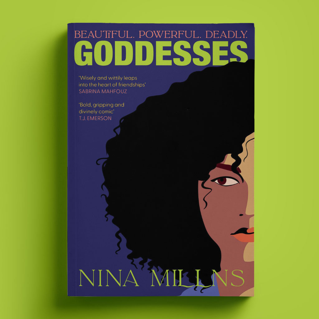 NinaMillns's tweet photo. I am delighted to reveal the cover for the Goddesses paperback. A book about friendship, feminism, comedy and the dark side of activism. A book about what it is to be a brown person in white spaces. Hardback out now. Paperback out 14th March 2024:

https://t.co/9bTsS6CjEi https://t.co/vn7Oisd32g