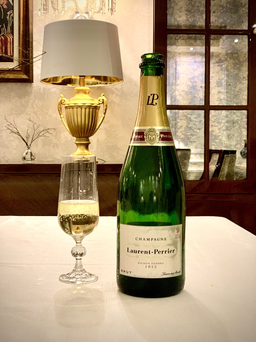 Poured into a glass, Laurent-Perrier Brut reveals a pale yellow color with a fine mousse. On the nose, it offers a complex bouquet of aromas, including white fruits, citrus fruits, floral notes, and subtle hints of toast, brioche, and vanilla. #wine #champagne #winelover