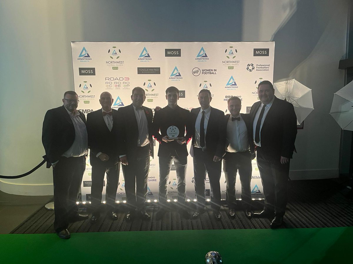 Tremendous evening at the @NWFAwards last night with @MorecambeFC

Super achievement for Adam winning Rising Star in a category that included Rico Lewis & Curtis Jones.

We fell short in the Best Marketing/Engagement Award- to make the final four is still a fantastic achievement.