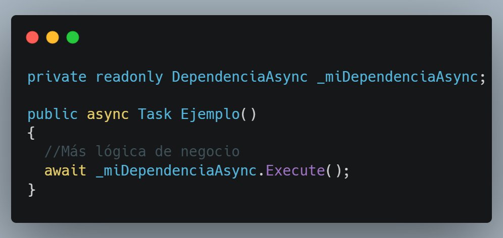 NetMentorTW's tweet image. Una cosita que quizá muchos no sabeis de #Csharp cuando trabajais con Async #asyncProgramming
Imagina que tienes un servicio con una dependencia que no es Async
cuando tienes esto, puedes pensar que para hacer tu código async tienes que hacer lo siguiente:
Y si lo lees, puede…