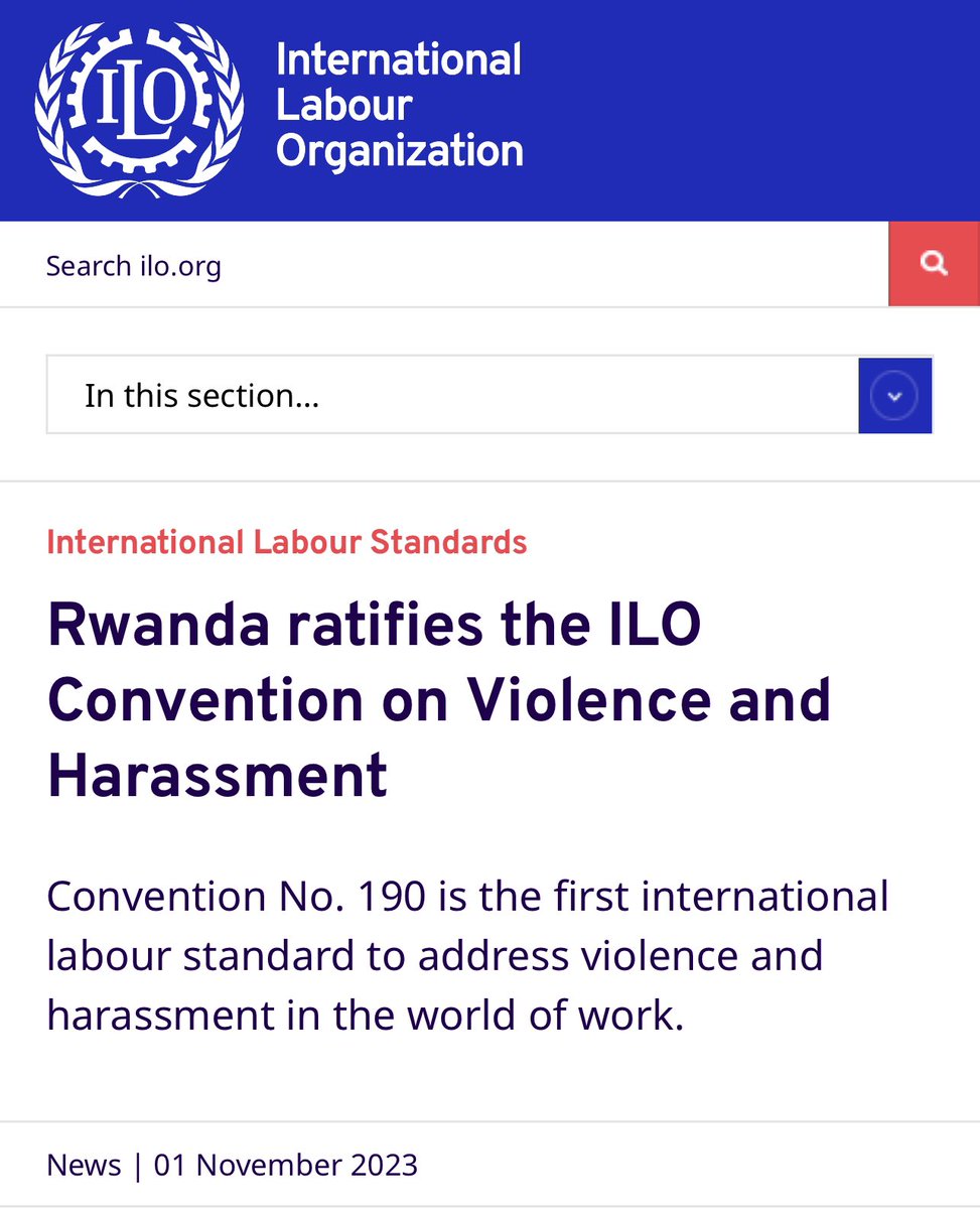 woman_kind's tweet image. A big congratulations to Rwanda 🇷🇼👏🏿👏🏿 for ratifying the ILO convention on violence and harassment in the world of work!!!

Rwanda is now the 9th African country to #RatifyC190

We all have a collective responsibility in pushing for dignity and hope 🇰🇪🇺🇬🇪🇹join in! #SafeatWork