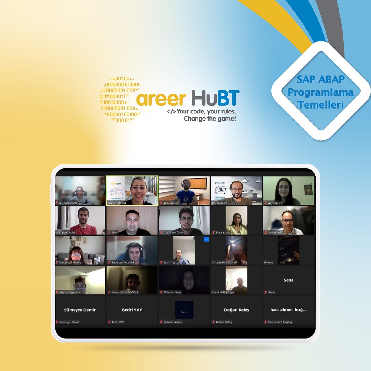 careerhubt's tweet image. SAP ABAP Programlama Temelleri Eğitimi başladı! 🌟
40 saatlik bu kapsamlı eğitim ile SAP ABAP programlama dilini başlangıç seviyesinden orta seviyeye öğrenerek sertifikalarını almaya hak kazanacak tüm öğrencilerimize keyifli ve verimli bir eğitim süreci diliyoruz. 🚀
#SAPABAP