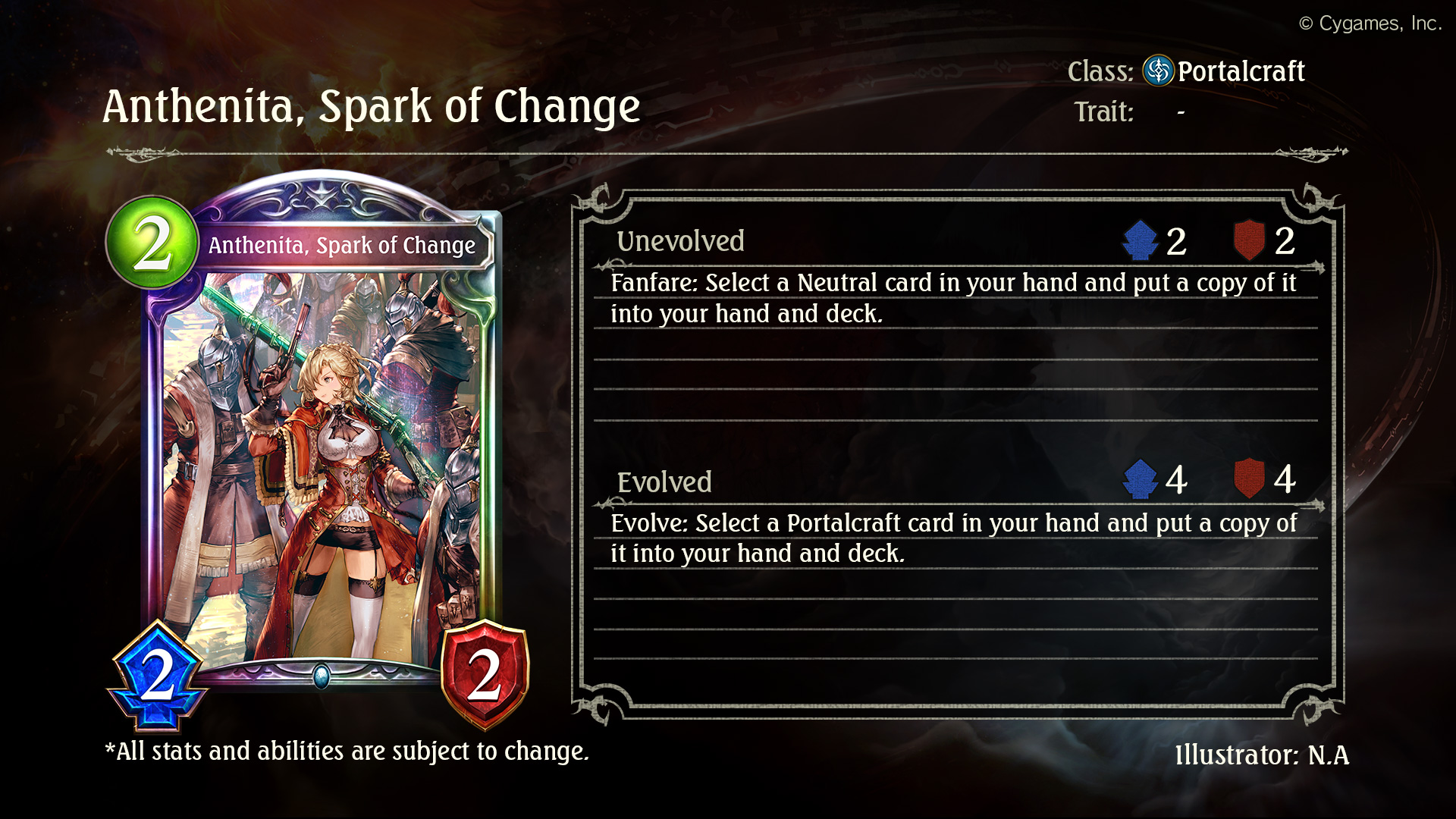 Shadowverse on X: New Order Shift card reveal! Anthenita, Spark of Change  This Portalcraft card is one of the additional cards for Order Shift that  will be released in the v4.3.20 update!