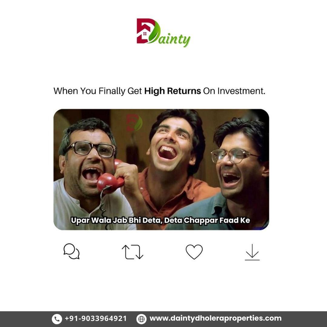 Getting high returns on investment feels like a blessing

What are you waiting for? Start investing!

Give a Call to an Expert: +91-9033964921

#DholeraGreenFieldSmartCity #DholeraUpdate #dholerametrocity #DholeraSmartCity #DholeraSIR #dholera #DholeraSIR #dholeraexpressway