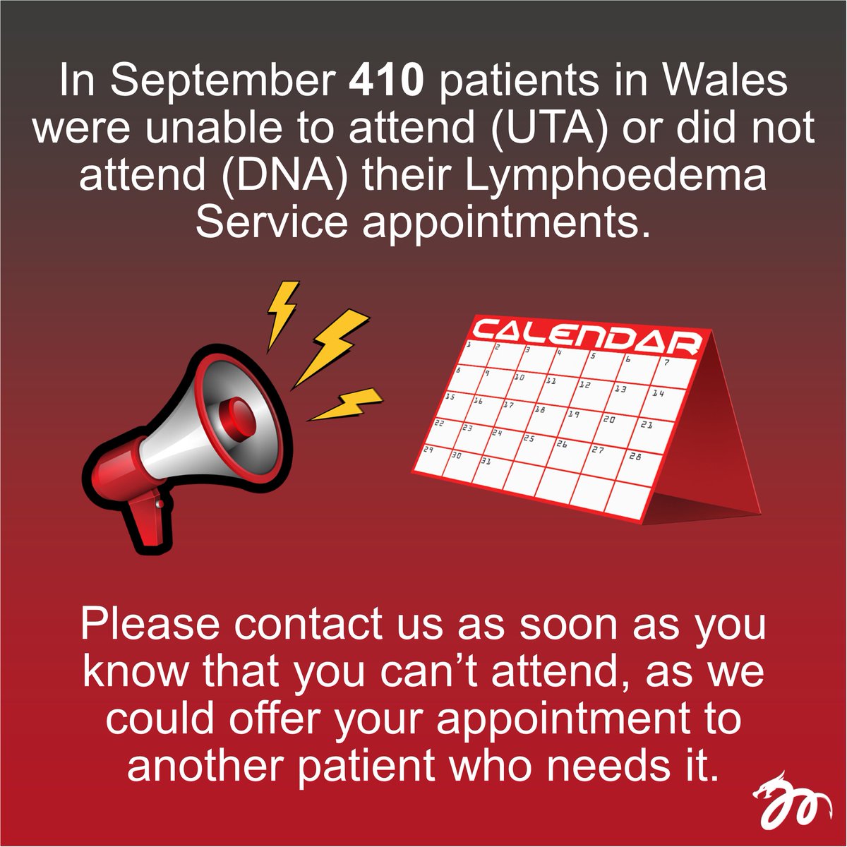 LymphNetWales's tweet photo. #lymphoedema #lymphoedemawales #lymffoedemacymru #lymphoedemawareness #lwcn #lymphoedemawalesclinicalnetwork #lymffoedema #newreferrals #referrals #newpatients #patientappointments #dna #didnotattend #uta #unabletoattend #missedappointments https://t.co/RArN8UvHGl
