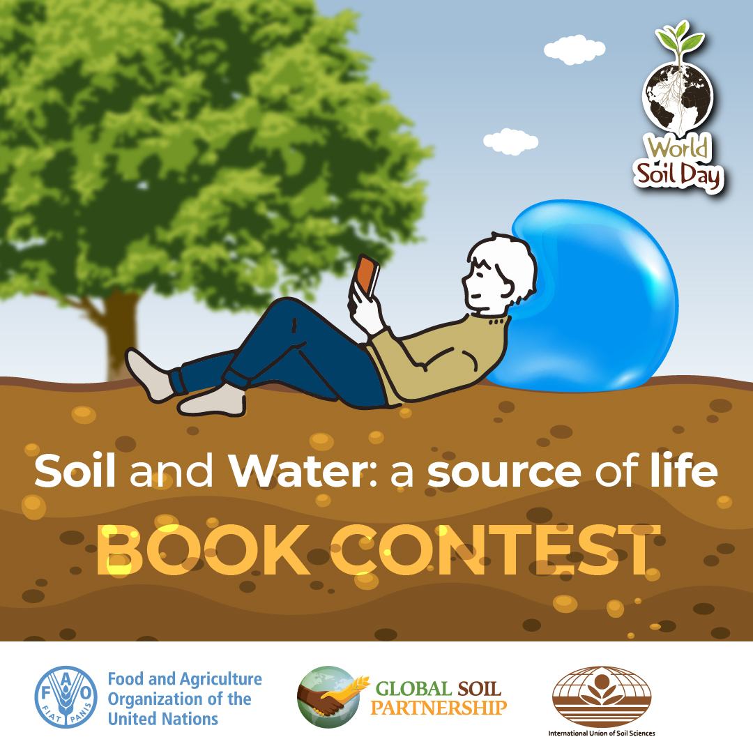 FAO's tweet image. Soil and water, a source of life.

Join the #WorldSoilDay children&apos;s book contest by submitting a freestyle book proposal for children which represents the importance of soil and water in our lives.

👉🏼 More info: bit.ly/3skdG07

#SoilAction