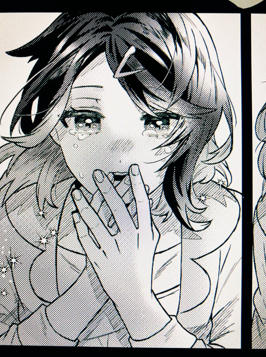 #気良同人誌日記 フリリコ本の既にペン入れしてたページからペンダント紐を取り除く作業と ソウヒヨ本の髪の毛を無限に描く作業。