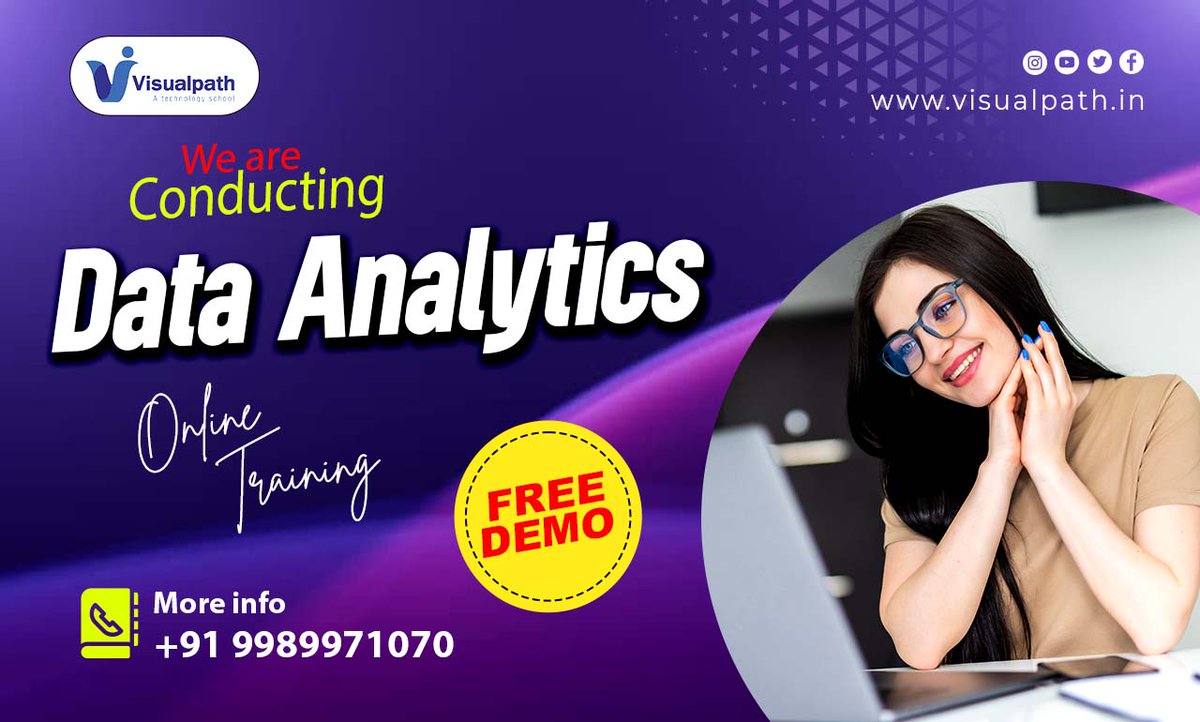 Jay_visualpath's tweet image. Visualpath is the Best training Institute for Data Analytics Training in Hyderabad
Call on +91 9989971070.
WhatsApp : whatsapp.com/catalog/919989…
#DataAnalyticsTraining #DataAnalyticsOnlineTraining #DataAnalyticsCourseinHyderabad