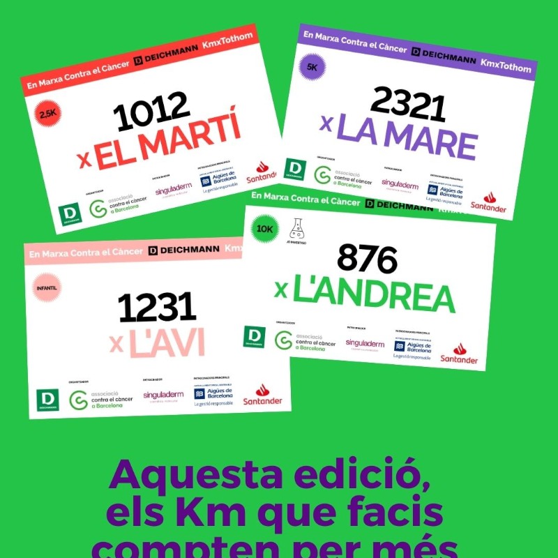 ContraCancerBCN's tweet photo. I tu,per qui corres ?

Apunta’t a la cursa En Marxa Contra el Càncer – Deichmann · KMxTOTHOM , tria a qui la vols dedicar, lluiràs el seu nom al teu dorsal i ajudaràs a les persones amb càncer i a fomentar la recerca. 

Inscripcions a l'enllaç  de la foto 🔗