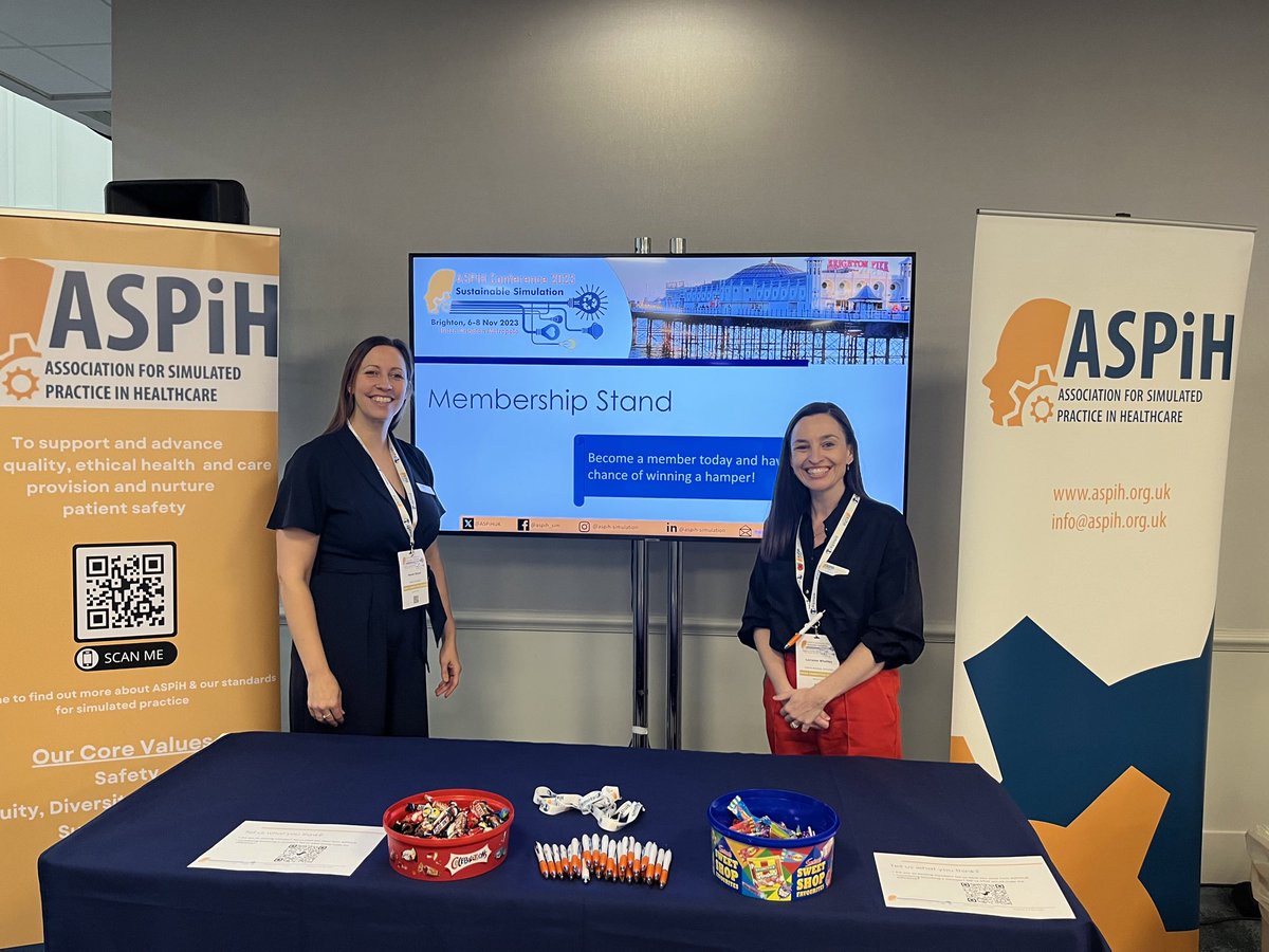 ASPiHUK's tweet photo. Remember to stop by our Membership stand! We want to know what you really think - and when you complete our survey you get a free pen and a sweet 🤩 #sustainablesimulation #aspih2023 https://t.co/qi1Rv6mexO