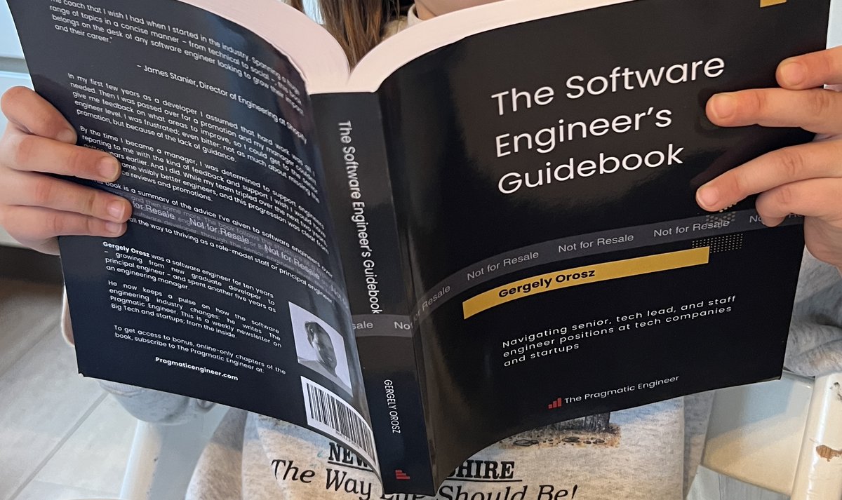 Four years in the making and finally released today: The Software Engineer's Guidebook is out!!

Get it at Amazon or via engguidebook.com

<a href="/whereistanya/">(past account, never updated)</a> described it like this: "This book is well named: it really does feel like the missing guidebook for the whole industry"