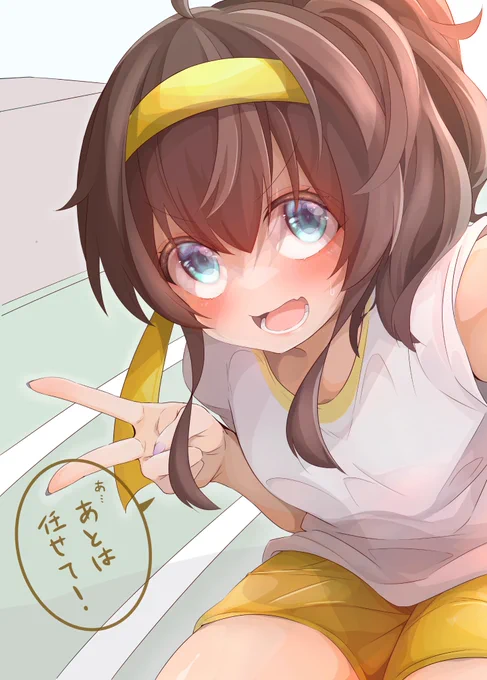 『後輩を元気つける心強い先輩』的なまつりちゃんを描いてみました#祭絵 