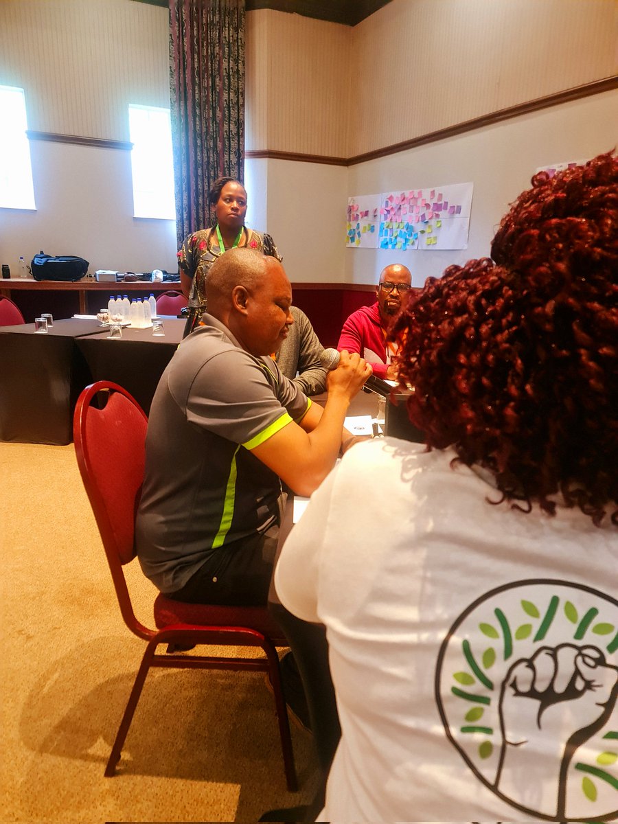 Day 2 was kicked off by Clement Thaathe from the Visually Impaired Community Development Organisation (VICDO) based in Tembisa Gauteng. He is reflecting on his high and lowlights from day 1 and checking in for the day ahead #ejfconvening #solidarity #Communitydevelopment