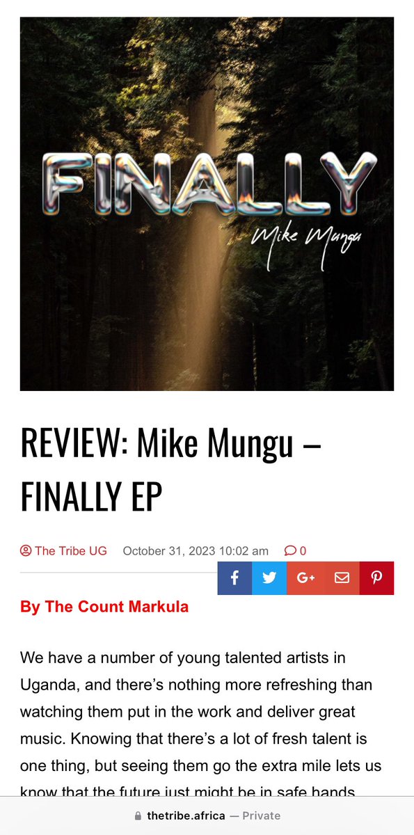 MikeMungu_'s tweet photo. A refreshing take on the #FinallyEP 🌊. Thank you @TheTribe_UG and @TheCountMarkula for the review!! 

Check it our here: https://t.co/KBewRVqjEg 

Lets keep streaming link in bio🤎 https://t.co/c9ftUBdBt1
